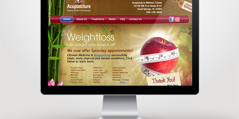 Acupuncture Wellness Center Of Coral Springs Best Mobile Responsive Website Design SEO By PYI