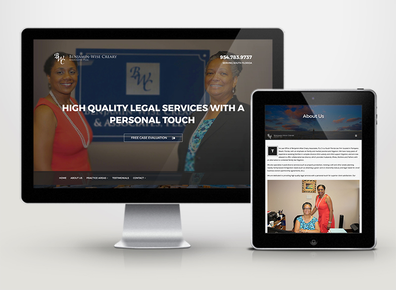 Benjamin Wise Creary Associates Family Law Firm Best Mobile Responsive Website Design SEO By PYI