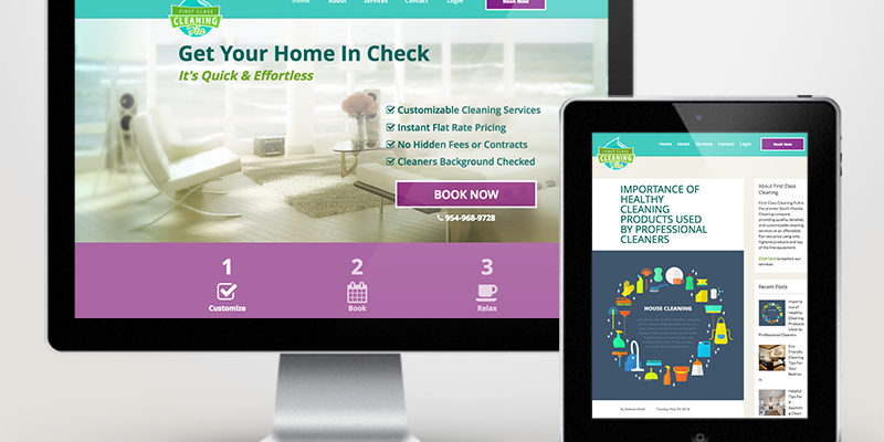 First Class Cleaning FL Best Mobile Responsive Website Design SEO By PYI